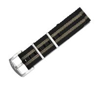 BluShark Original Collection Military-Style Waterproof Watch Strap, Bond / Brushed Buckle, 18mm, Modern