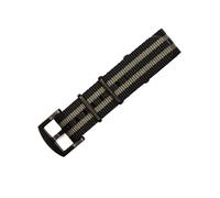 BluShark - Original Collection Military-Style Waterproof Watch Strap, Fits All Timepiece Brands, Durable Nylon Wristwatch Accessories, Bond, 18mm, PVD Black Buckle