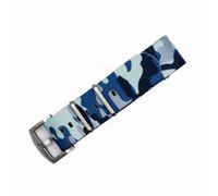 BluShark - Original Collection Military-Style Waterproof Watch Strap, Fits All Timepiece Brands, Durable Nylon Wristwatch Accessories with Stainless Steel Buckle, Camo BluShark, 20mm