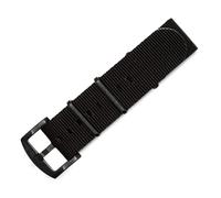 BluShark - Original Collection Military-Style Waterproof Watch Strap, Fits All Timepiece Brands, Durable Nylon Wristwatch Accessories, Black, 18mm, PVD Black Buckle