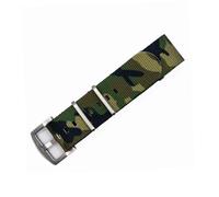 BluShark - Original Collection Military-Style Waterproof Watch Strap, Fits All Timepiece Brands, Durable Nylon Wristwatch Accessories with Stainless Steel Buckle, Camo Jungle, 22mm