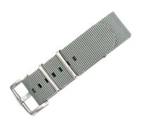BluShark Original Collection Military-Style Waterproof Watch Strap, Gray / Brushed Buckle, 20mm, Modern