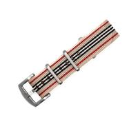 BluShark Original Collection Military-Style Waterproof Watch Strap, The Professor / Brushed Buckle, 20mm, Modern