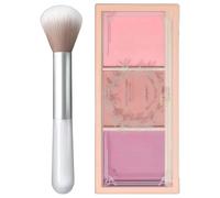 Blusher Palette - 3 In 1 Powder Blush for Women, Blushers for Cheeks Make Up, Matte Blush Powder, Long-Lasting Sweat-Resistant, Non-Greasy Glow, Natural Look & Brighten Skin