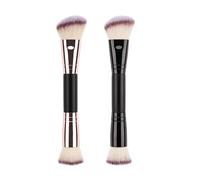 Blushing Brush, Double Sided Makeup Brush | Face Beauty Brush for Liquid Make Up - Voyage Foundation Cream Contouring Brush for Liquid, Cream