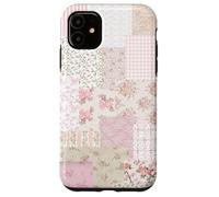 Blushing Floral Pink Bow Patchwork Coquette Collage Pattern Case for iPhone 11