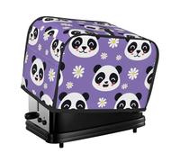 Blushing Giant Panda Toaster Cover 2 Slice Kitchen Small Appliance Covers With Pockets Dust And Fingerprint Protectio