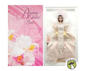 Blushing Orchid Bride Barbie Porcelain Doll The Wedding Flower Collection Mattel
