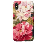 Blushing Quilt Pink Floral Peony Flowers Case for iPhone X/XS