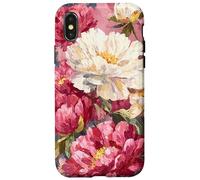 Blushing Quilt Pink Floral Peony Flowers Case for iPhone X/XS