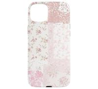 Blushing Quilt Pink Floral Quilt Summer Collage Case for iPhone 15 Plus