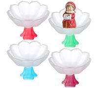 Blushtier 4 Pcs Frost Pips Mini Blooms Cradles Tiny Elf Frost Flower Cradle Miniature Christmas Decorations Stocking Stuffers Elf Christmas Holiday New Year Newborn Gifts