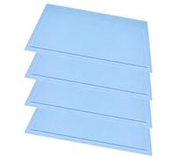 Blushtier 4 Pcs No Frost Anti Ice Freezer Mat Refrigerator Liners Washable Refrigerator Mats Blue Fridge Mats Fridge Accessories for Kitchen Refrigerator Cabinet Drawer Shelves(13.8 x 9.8 Inch)