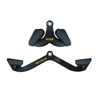 BLUSLM LAT Pull Down Bar for Cable Machine, LAT Pulldown Attachments T Bar V Bar Cable Attachment, Back Tricep Bar Strength Training Handle (2 Pieces)