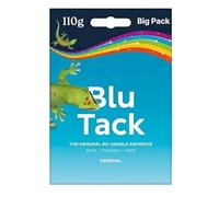 BluTack Original Reusable Mastic Adhesive Putty 60g - Multipurpose Sticky Tack for Crafts, Posters, - Non-Toxic, Clean & Reusable Mounting Putty (Pack of 1)