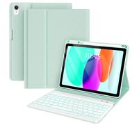 BLUTLOTUS for iPad 11th A16 10th Generation Case with Keyboard - 7 Colors Backlit Wireless Detachable Folio Keyboard Cover with Pencil Holder for iPad 11 inch A16 2025 10th Gen 10.9 Inch 2022 (Green)