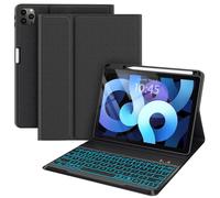 BLUTLOTUS Keyboard Case for iPad Air 11-inch(M2 2024)/10.9-Inch Air 5th 4th Generation Case with Keyboard/Ipad Pro 11(4th/3rd/2nd/1st Gen)- 7 Backlit Detachable, Folio Cover with Pencil Holder (Black)
