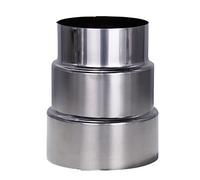 BLUVLY Stove Pipe Reducer Ø 110mm To Ø 90mm, 304 Stainless Steel Chimney Flue Liner Reducer Conversion Joint, Chimney Connection Pipe Reduction Heat Resistant