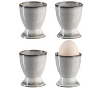 Bluweet Egg Cups Set of 4 Egg Holders Egg Stand Porcelain Ceramic cm for Any Breakfast Table Hard and Soft Boiled Eggs Marble Pattern Grey (4.1)