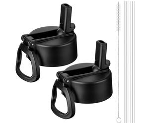 Bluwing 2 Pack Straw Lid for Hydro Flask Wide Mouth 12-64oz, Replacement Lid with Straw for Hydroflask, Iron Flask, Thermoflask, koodee Wide Mouth Bottles