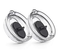 Bluwing 2 Pack Stronghold Lid for YETI Rambler 20oz Travel Mug with Threads Only, Spill Proof Screw Top Lid Replacement for 20oz YETI Threaded Travel Mug(2 Pack)