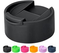 Bluwing Flip Lid for Hydro Flask Wide Mouth, Replacement Lid for Hydroflask 12-64 oz,Simple Modern, Takeya, Iron Flask and Other Wide Mouth Bottle (Black)