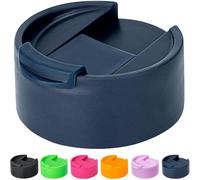 Bluwing Flip Lid for Hydro Flask Wide Mouth, Replacement Lid for Hydroflask 12-64 oz,Simple Modern, Takeya, Iron Flask and Other Wide Mouth Bottle (Dark Blue)