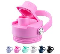 Bluwing Spout Lid for YETI Rambler 12/18/26/36/46/64 oz Water Bottle, Chug Cap Lid Replacement with Flexible Handle for YETI Rambler Bottle(Rose Pink)
