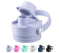 Bluwing Spout Lid for YETI Rambler 12/18/26/36/46/64 oz Water Bottle, Chug Cap Lid Replacement with Flexible Handle for YETI Rambler Bottle(Light Purple)