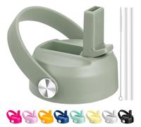 Bluwing Straw Lid for Hydro Flask Wide Mouth 32 40 oz, Lids with Straw for Hydroflask 12 16 18 20oz Wide Mouth Water Bottles, Replacement Straw Cap (Aloe