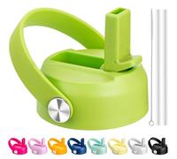 Bluwing Straw Lid for Hydro Flask Wide Mouth 32 40 oz, Lids with Straw for Hydroflask 12 16 18 20oz Wide Mouth Water Bottles, Replacement Straw Cap (Seagrass Green