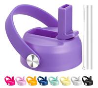 Bluwing Straw Lid for Hydro Flask Wide Mouth, Lids with Straw for Hydroflask 12 16 18 20 32 40 oz Wide Mouth Water Bottles, Replacement Straw Cap(Violet Purple