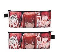 Bluxir for Chains-aw Man Pencil Case with Compartments, 3D Printed Pen Cases, Pen Box Pen Pouch Stationery Organizer for Student Teen, Anime(A3)