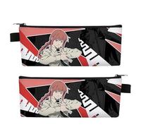 Bluxir for Chains-aw Man Pencil Case with Compartments, 3D Printed Pen Cases, Pen Box Pen Pouch Stationery Organizer for Student Teen, Anime(A4)