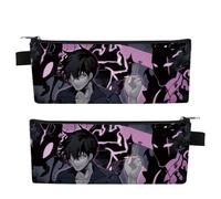 Bluxir for So-lo Level-ing Pencil Pouch, Zip Up Pencil Case, Large Capacity Pencil Case Pouch for School Office, Anime(A14)