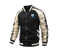 Bluxir Mens Lightweight Summer Casual Jackets Hu.sa.be.rg, Spring Autumn Breathable Track Jackets, Outdoor Thin Long Sleeve Outerwear, Coats(Black,2XL)