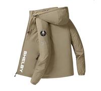 Bluxir Puffer Jacket Mens S.H.E.L.B.Y, Transitional Down Jacket, for outdoor activities, cold and rainy days, skin(Khaki,M)
