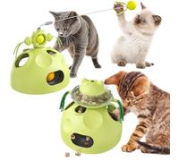 BLUYELL Interactive Cat Toys Indoor Cat Toy Wand Funny Cat Balls Slow Feeding Food Puzzle Toy Treat Dispenser, J
