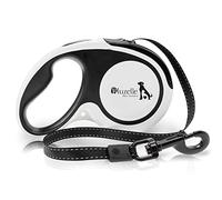BLUZELLE 16ft Retractable Leash with Reflector Strips, for Medium & Large Dogs up to 110lb, Extendable Dog Lead Nylon Belt with 360° Snap Hook, Reliable One-Hand Braking System Anti-Slip Grip, Size:L