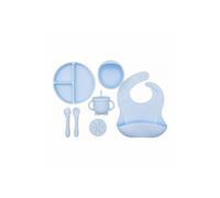 BLW Essentials Silicone Feeding Set - 8-Piece Set in Baby Blue BLW Essentials Baby Blue