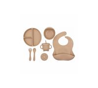 BLW Essentials Silicone Feeding Set - 8-Piece Set in Taupe BLW Essentials Taupe