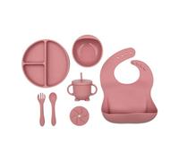 BLW Essentials Silicone Feeding Set - Dusty Rose