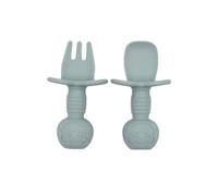 BLW Essentials Silicone Training Cutlery Set-Dusky Blue