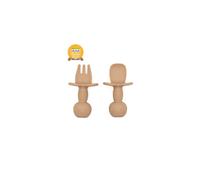 BLW Essentials Silicone Training Cutlery Set in Taupe BLW Essentials Taupe