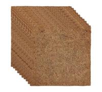 BLWOTMOR 10 Pieces Chicken Nesting Mats Laying Mats Soft Liners Made of Coconut Fiber Washable Suitable for Breeding Backyard Home, 30cmx30cm