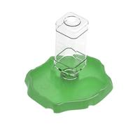 BLWOTMOR 2 Pieces Reptile Water Bowl Automatic Water Dispenser Food Feeder Nonslip PP Tray Easy Cleaning Suitable for Turtles Geckos Frog Feeding, Green