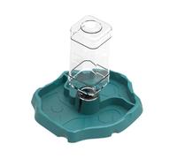BLWOTMOR 2 Pieces Reptile Water Bowl Automatic Water Dispenser Food Feeder Nonslip PP Tray Easy Cleaning Suitable for Turtles Geckos Frog Feeding, Blue