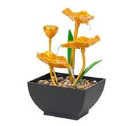BLWOTMOR 3 Tiers Tabletop Water Illuminated Waterscape Indoor Waterfall