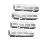 BLWOTMOR 4 Pieces Screw Organizer Cases Dividers Dustproof Boxes Organizer for Electronics Components Small Items Craft Rooms Workshops, Gray