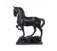 BLWOTMOR Abstract Horse Statue Resin Marble Decorative Sculpture Bust Figurine With Rectangular Base And Refined Finish suitable for living room entryway, color to 4, Large 50.9 23.8 H55cm